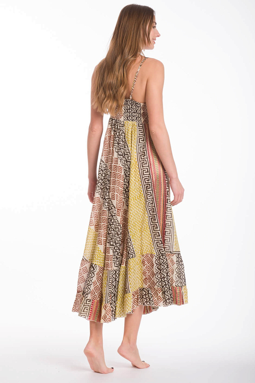 ΦΟΡΕΜΑ ΒΑΜΒΑΚΕΡΟ BOHO ΣΤΥΛ ΜΕ ΣΦΥΓΓΟΦΩΛΙΑ ΣΤΗΝ ΠΛΑΤΗ 3507 rima