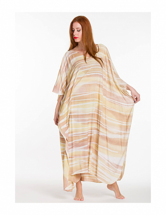 γυναικειο καφτανι βισκοζ 6105 rima tie dye - ΜΠΕΖ - ONE SIZE