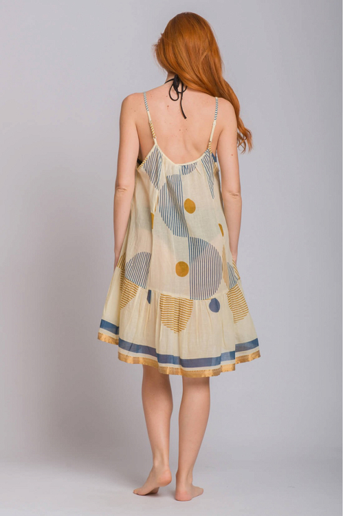 MINI ΦΟΡΕΜΑ BOHO 3132 rima - Μουσταρδι - ONE SIZE