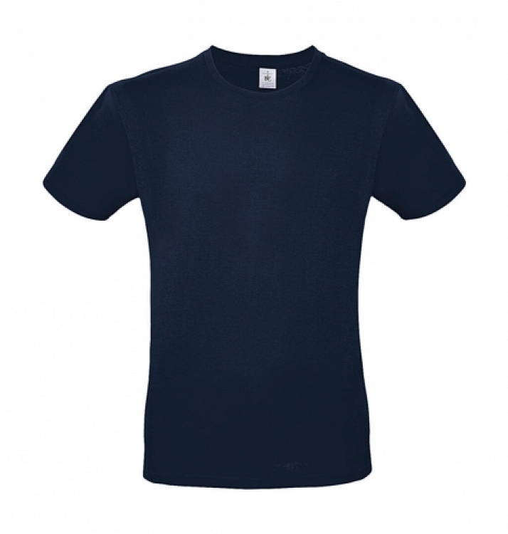 B&C E150 Ανδρικό Διαφημιστικό T-shirt Κοντομάνικο - μπλε μαριν