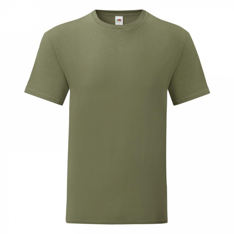 Fruit of the Loom ICONIC Τ Ανδρικό Διαφημιστικό T-shirt Κοντομάνικο 614300 - classic olive - 3XL