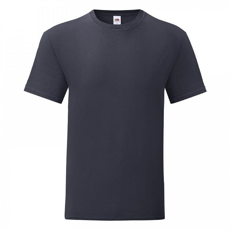Fruit of the Loom ICONIC Τ Ανδρικό Διαφημιστικό T-shirt Κοντομάνικο 614300 - ΜΠΛΕ ΜΑΡΙΝ