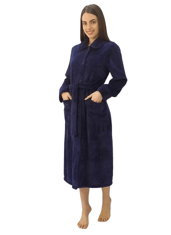 ρομπα με κουμπια billys fashion 21629 ελληνικης κατασκευης - ΜΠΛΕ ΜΑΡΙΝ