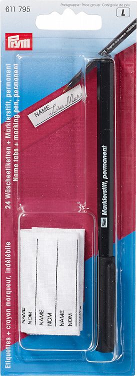 Prym Μαρκαδόρος Ετικέτας Ρούχων & Ετικέτες Σιδερότυπες 24τμχ 611795