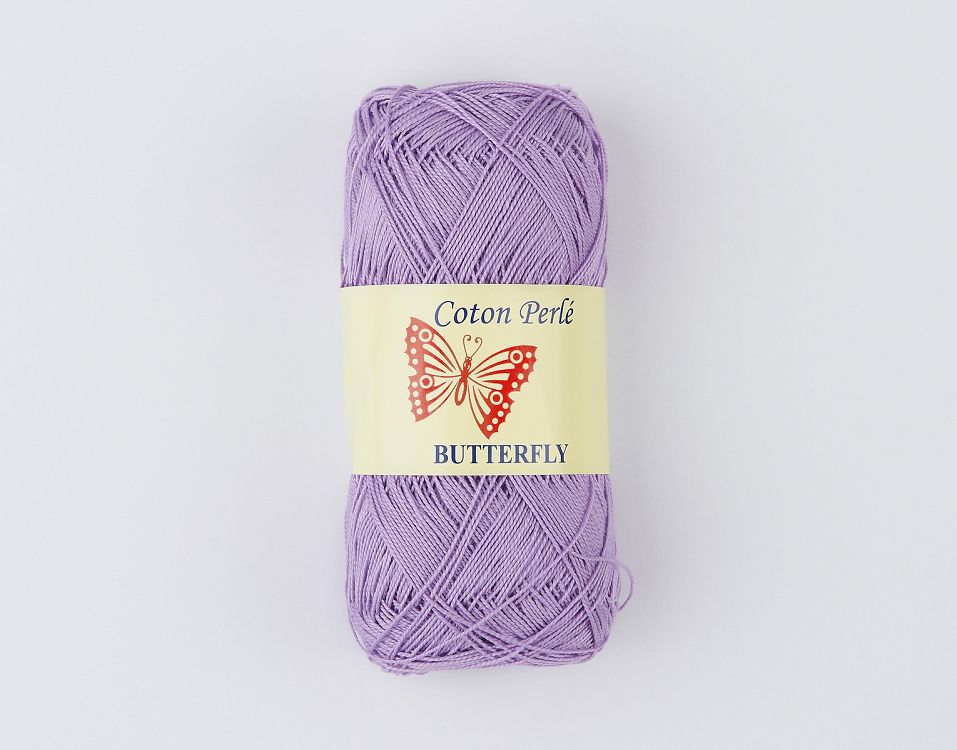 coton perle butterfly ART 90 petalouda - λιλα