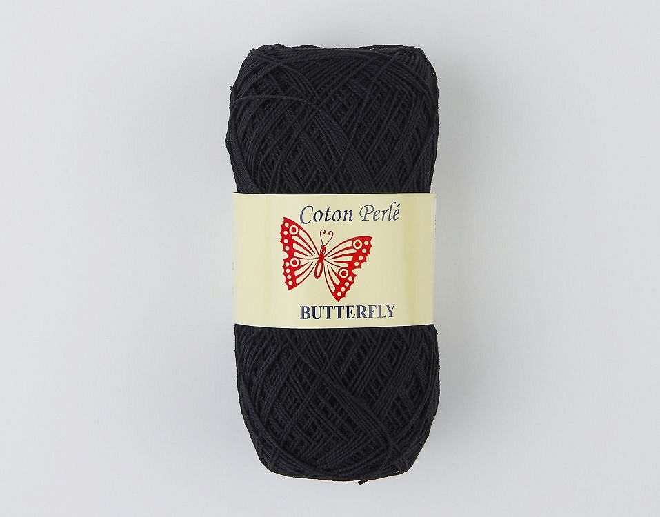 coton perle butterfly ART 90 petalouda - ΜΑΥΡΟ