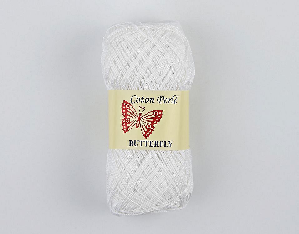 coton perle butterfly ART 90 petalouda - ΛΕΥΚΟ