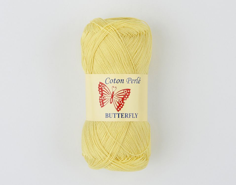 coton perle butterfly ART 90 petalouda - Κιτρινο ανοιχτο