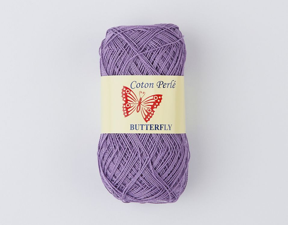 coton perle butterfly ART 90 petalouda - Μωβ