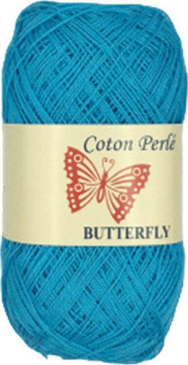 coton perle butterfly ART 90 petalouda - Τυρκουαζ