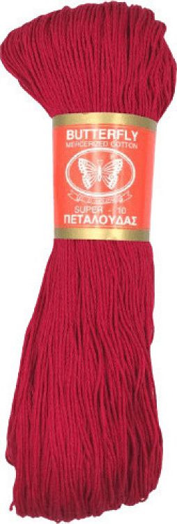 Super 10 mercerized cotton πεταλουδα - Κοκκινο του κρασιου