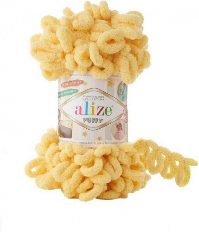 Alize Νήμα Πλεξίματος Συνθετικό Puffy 9m 100gr - ΚΙΤΡΙΝΟ - ONE SIZE