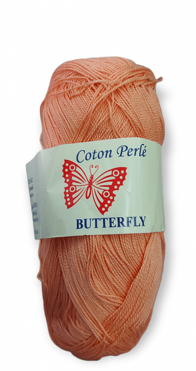 coton perle butterfly ART 90 petalouda - Ροδακινι