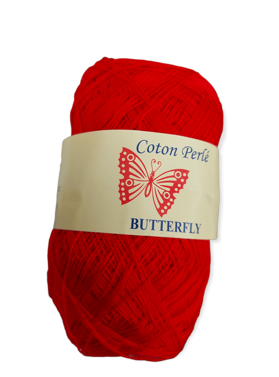 coton perle butterfly ART 90 petalouda - ΚΟΚΚΙΝΟ