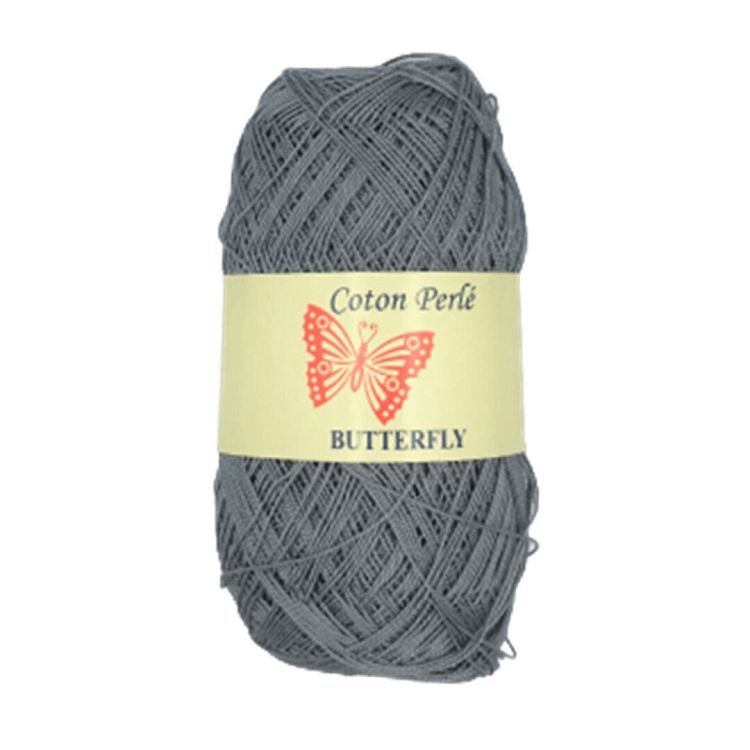 coton perle butterfly ART 90 petalouda - Γκρι