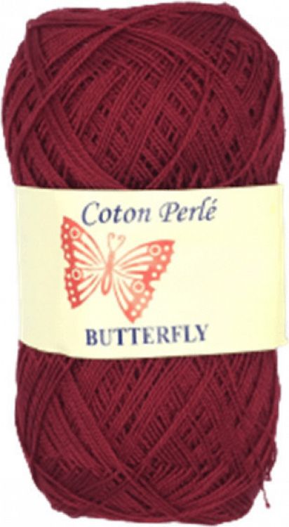 coton perle butterfly ART 90 petalouda - μπορντω