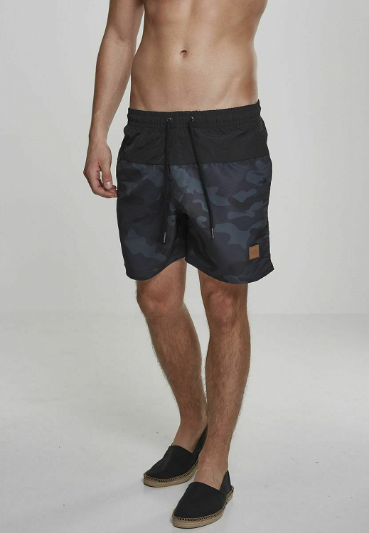 Urban Classics tb1026 μαγιο - black/dark camo - XXL
