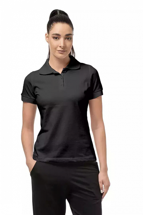Bodymove Γυναικεία Polo Μπλούζα 1401 - ΜΑΥΡΟ - XXL