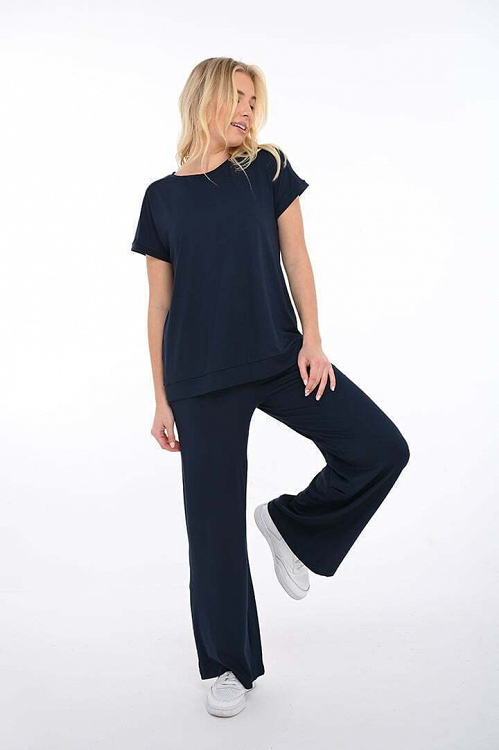 Παντελόνα viscose lycra ψιλή 1396 bodymove - μπλε μαριν