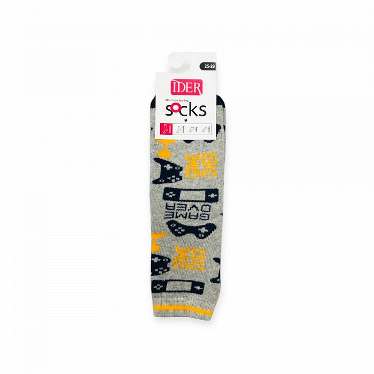 TERRY COTTON CREW SOCKS WITH ABS ANTI-SLIP SOLE & PATTERN GAME OVER 252023 IDER