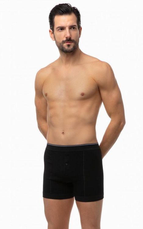 Ανδρικο boxer με ανοιγμα κλασσικο 21300 - ΜΑΥΡΟ
