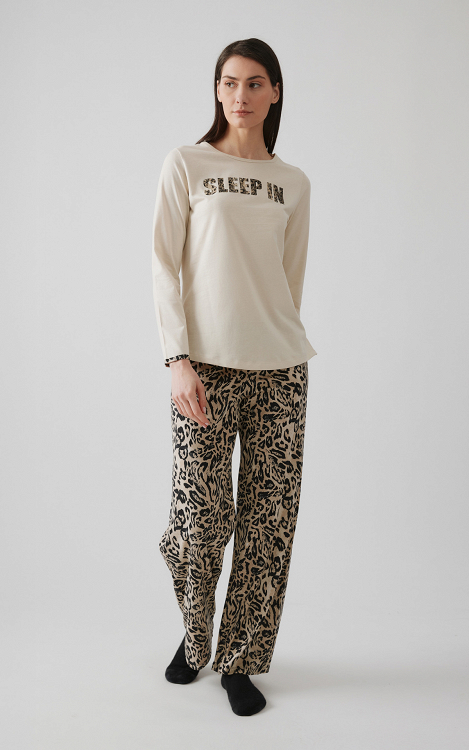 Sleep In TENCEL™ Modal Γυναικεία Πυτζάμα 52673 minerva - ΜΠΕΖ - 3XL