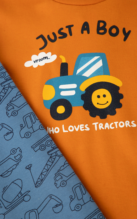 Tractors Interlock Βρεφική Πυτζάμα 62554 minerva