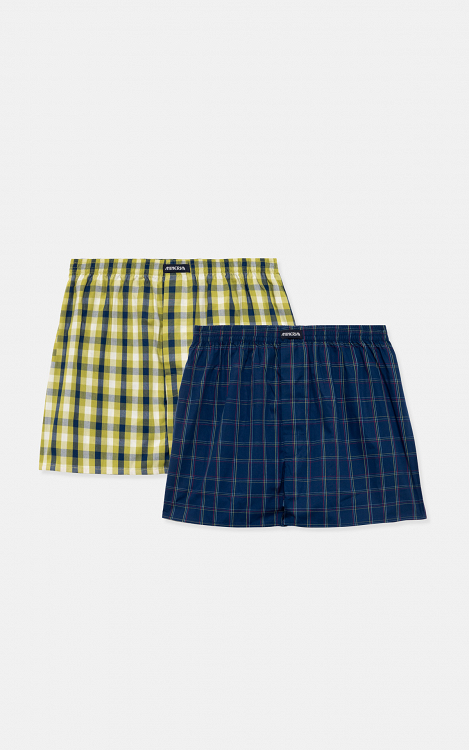Minerva 90-23074 Ανδρικά Boxer 2Pack - khai-blue lime - M