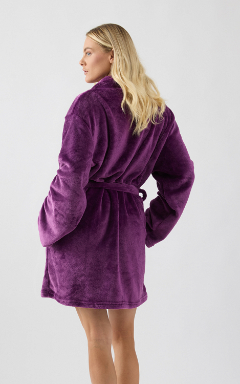 Fleece Γυναικεία Ρόμπα 52701 minerva - μωβ
