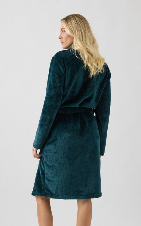 Fleece Μακριά Γυναικεία Ρόμπα 52702 minerva - πετρολ