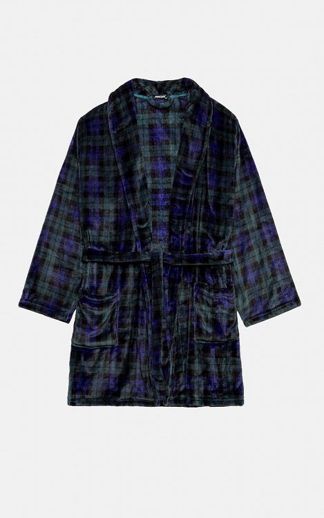 Καρό Fleece Ανδρική Ρόμπα 71141