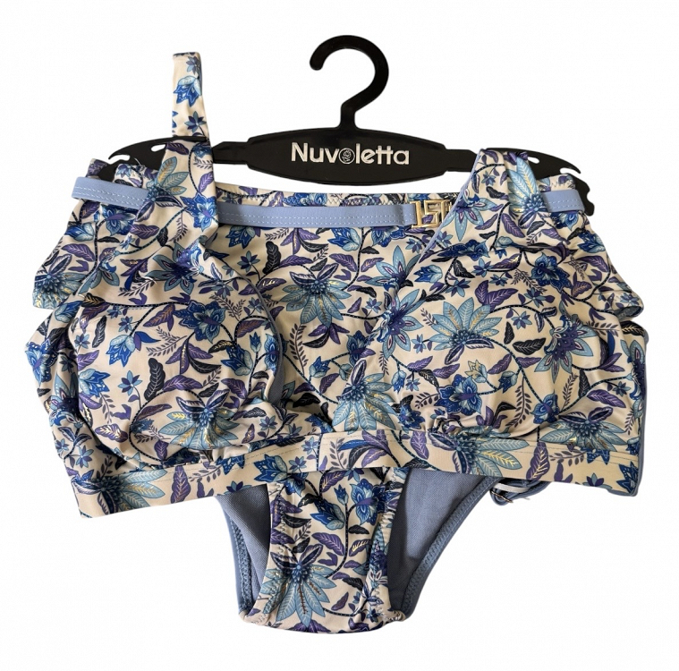 γυναικειο μαγιο μπικινι σετ 67705 nuvoletta swimwear - ΓΑΛΑΖΙΟ - 44/46