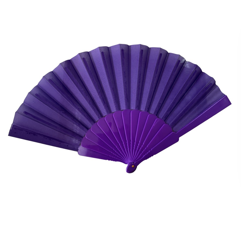 Βεντάλια πλαστική μονόχρωμη 23cm 10664 - μωβ - ONE SIZE