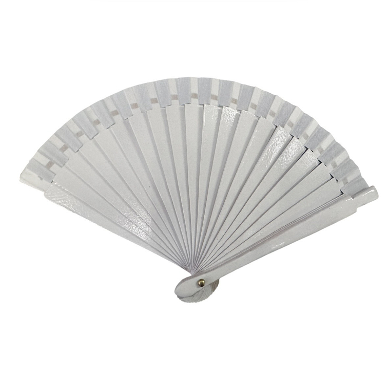 Βεντάλια ξύλινη μονόχρωμη 16cm 11266 - ΛΕΥΚΟ - ONE SIZE
