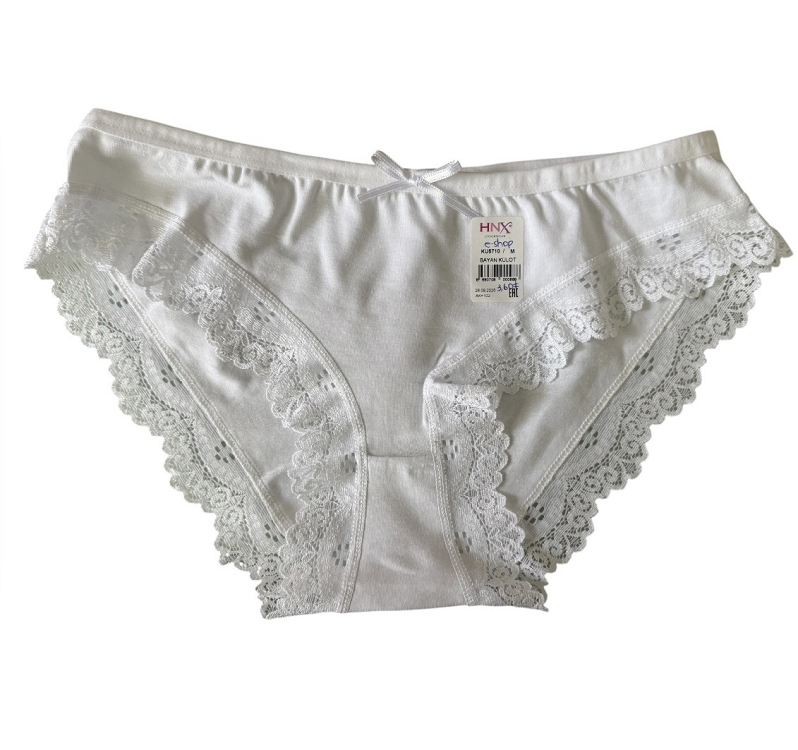 γυναικειο slip με δαντελα 5710 hnx underwear - ΛΕΥΚΟ