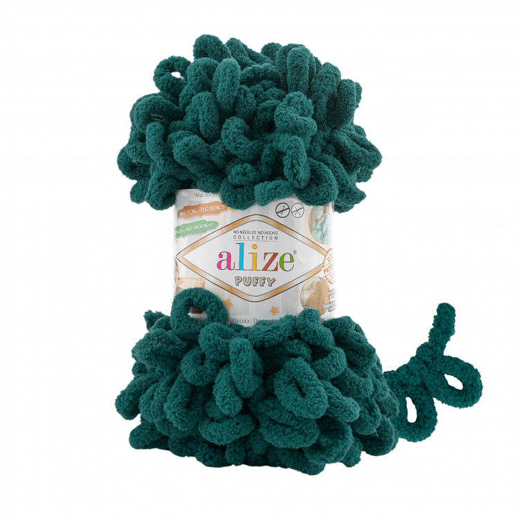 Alize Νήμα Πλεξίματος Συνθετικό Puffy 9m 100gr - πετρολ - ONE SIZE
