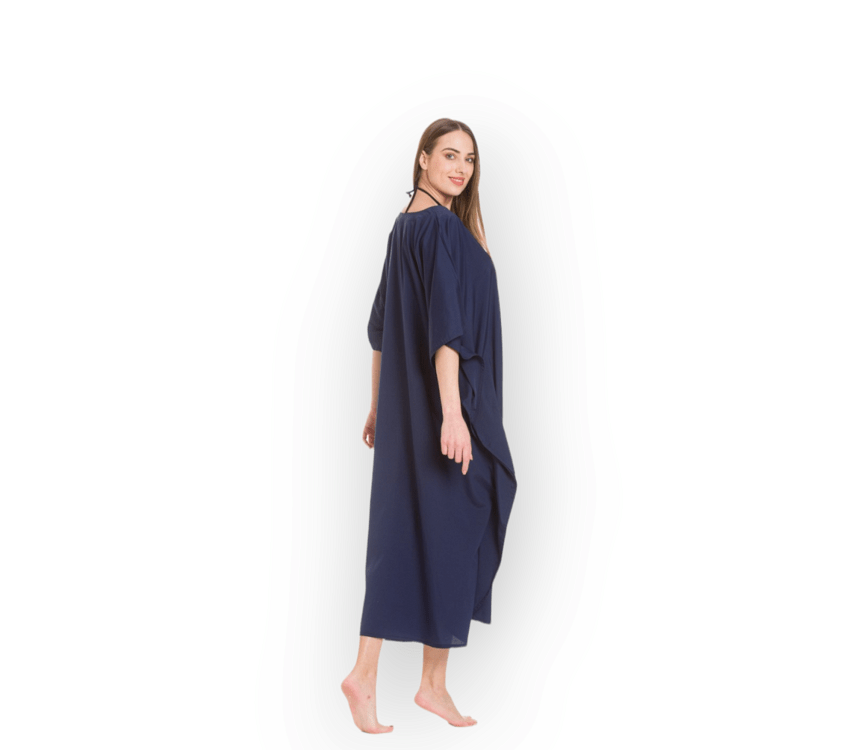 γυναικειο καφτανι 671 - ΜΠΛΕ ΜΑΡΙΝ - ONE SIZE