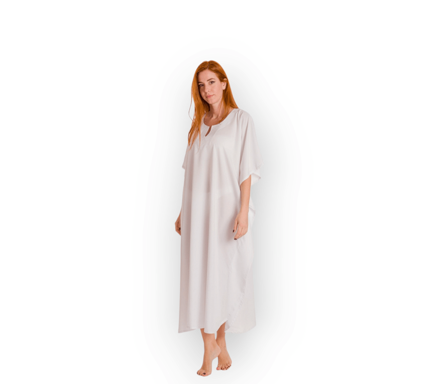 γυναικειο καφτανι 671 - ΛΕΥΚΟ - ONE SIZE