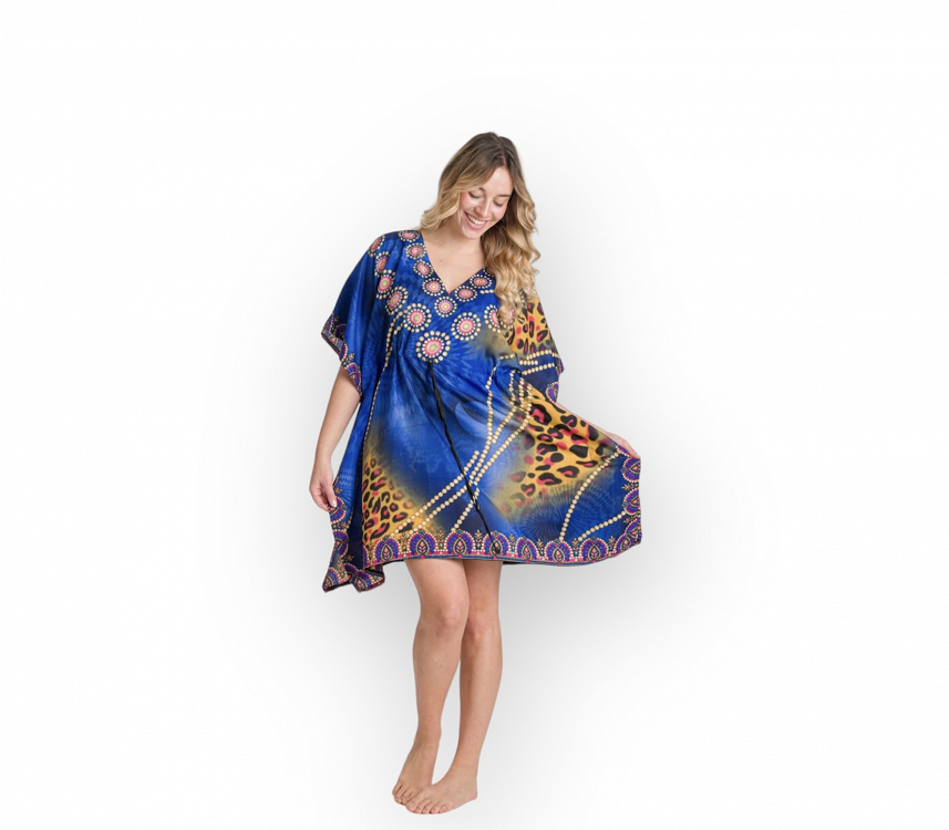 ποντσο με adjuster mmf silk touch 627 rima - μπλε - ONE SIZE