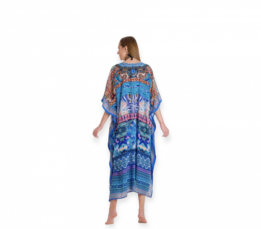 Γυναικειο καφτανι 655 rima - Τυρκουαζ - ONE SIZE