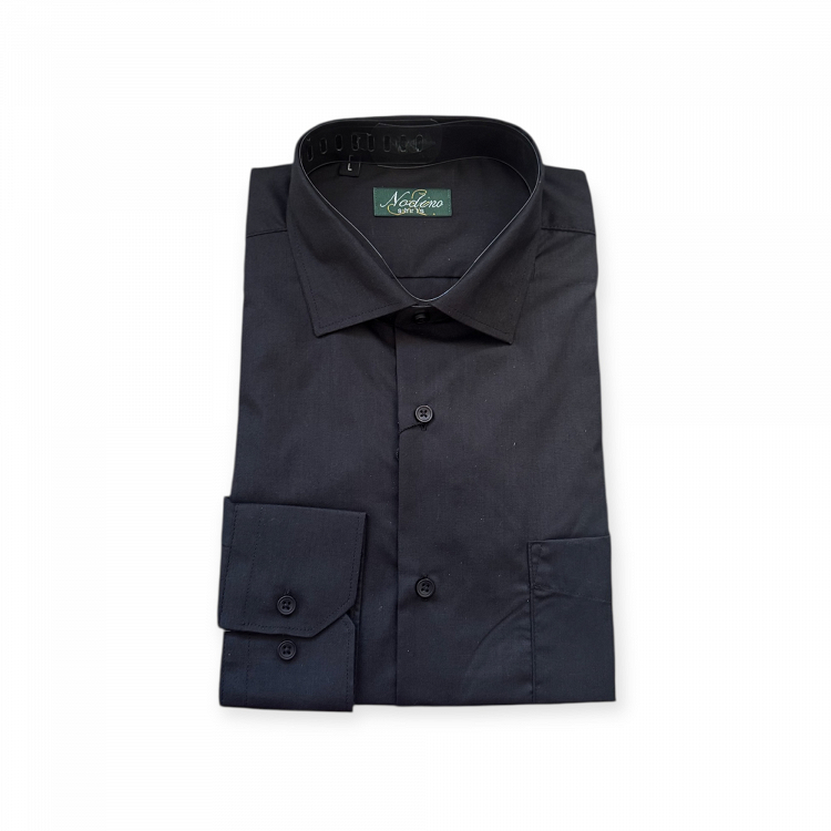 Ανδρικο Πουκαμισο μακρυμανικο nodino shirts - ΜΑΥΡΟ