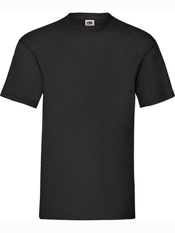 Fruit of the Loom ICONIC Τ Ανδρικό Διαφημιστικό T-shirt Κοντομάνικο 614300 - ΜΑΥΡΟ