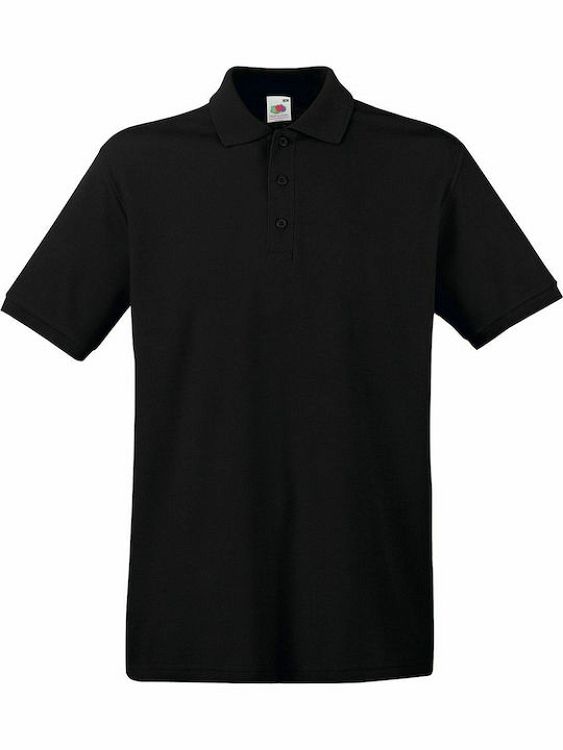 Fruit of the Loom Premium 63218 Ανδρική Διαφημιστική Μπλούζα Κοντομάνικη - ΜΑΥΡΟ - 3XL
