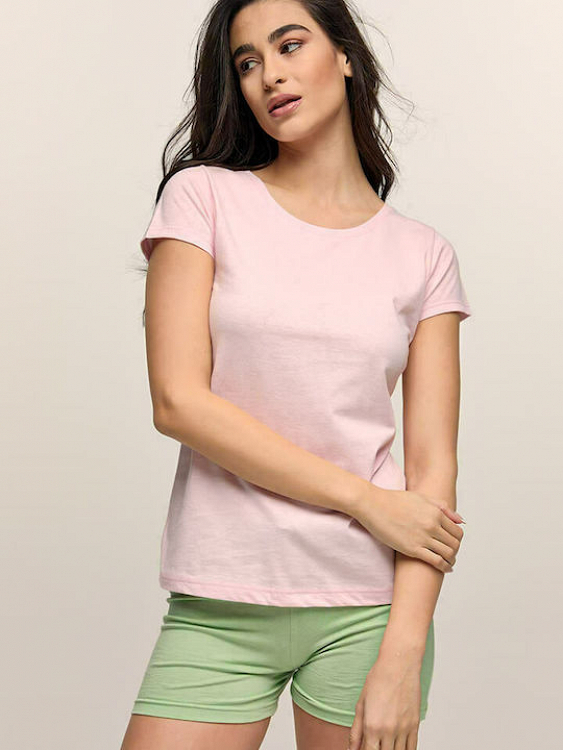 Bodymove Γυναικείο Αθλητικό T-shirt 814 - ΡΟΖ