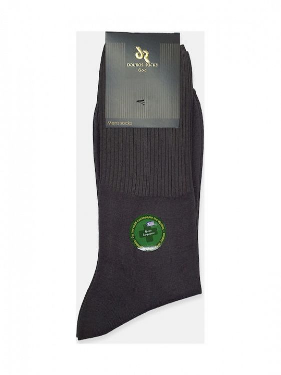 Douros Socks 210 Ανδρικές Μονόχρωμες Κάλτσες χωρις λαστιχο - ΑΝΘΡΑΚΙ