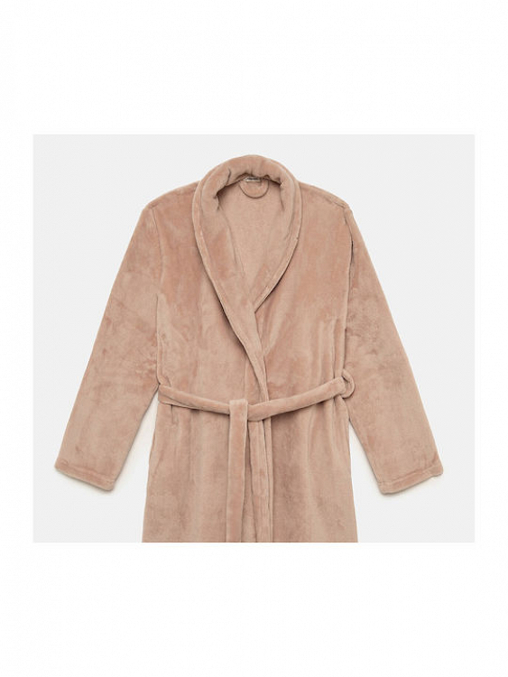 Μονόχρωμη Fleece Γυναικεία Ρόμπα 53080 minerva - ΜΠΕΖ
