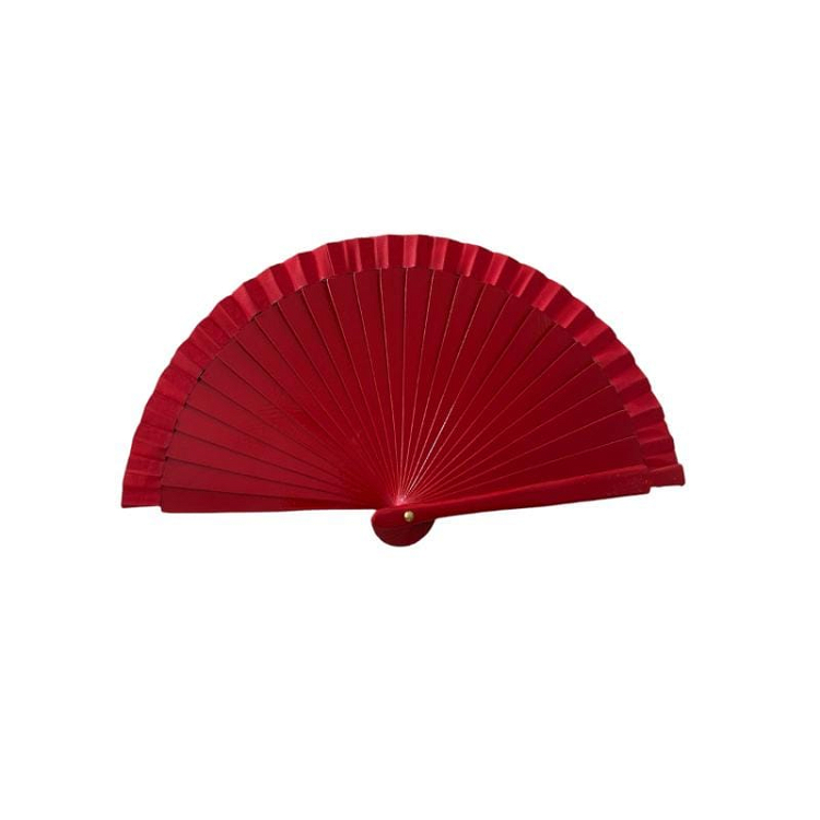 Βεντάλια ξύλινη μονόχρωμη 16cm 11266 - ΚΟΚΚΙΝΟ - ONE SIZE