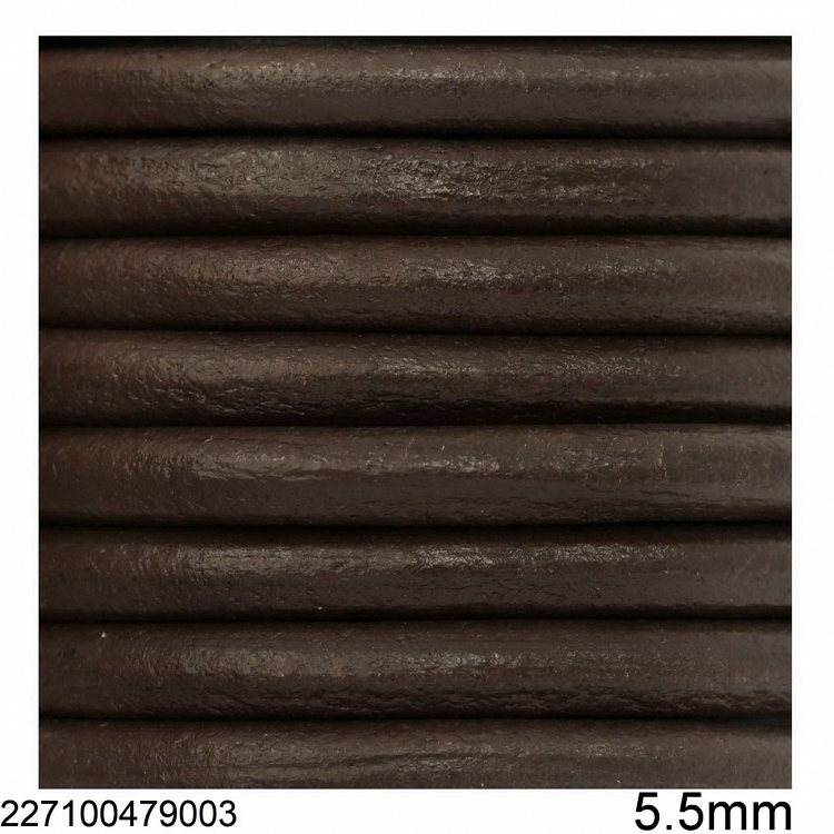 δερματινο κορδονι 1 μετρο 5.5mm 227100479 - καφε σκουρο - ONE SIZE