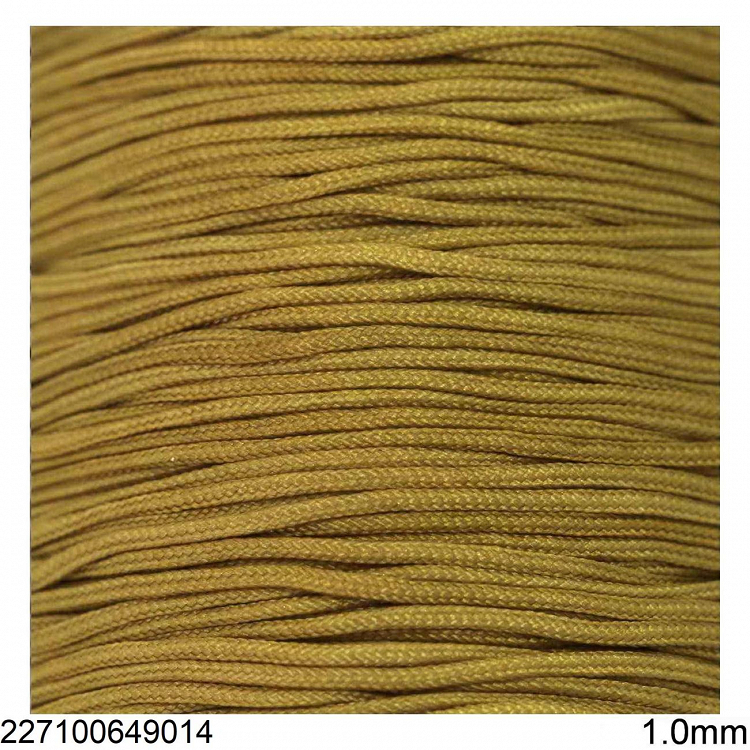 Μακραμε γορδονι jade 1mm 10μετρα - Μουσταρδι - 10μετρα