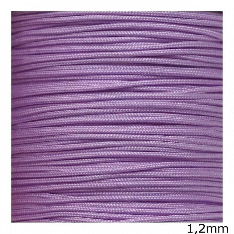 Κορδόνι jade A' Στρογγυλό 1.2mm 10μετρα - μωβ ανοιχτο - 10μετρα